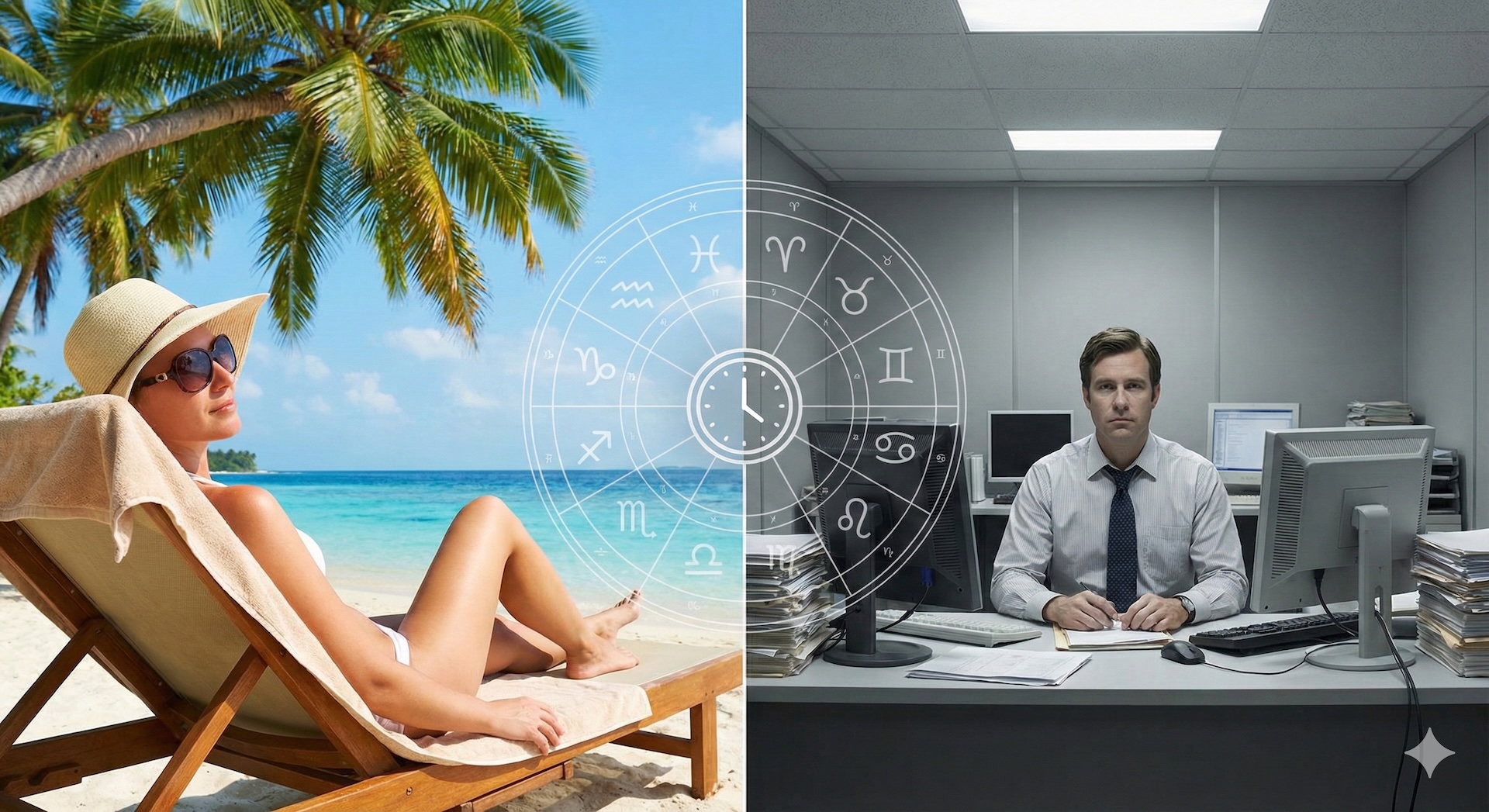 Beach vs Office - The 4-minute birth time difference